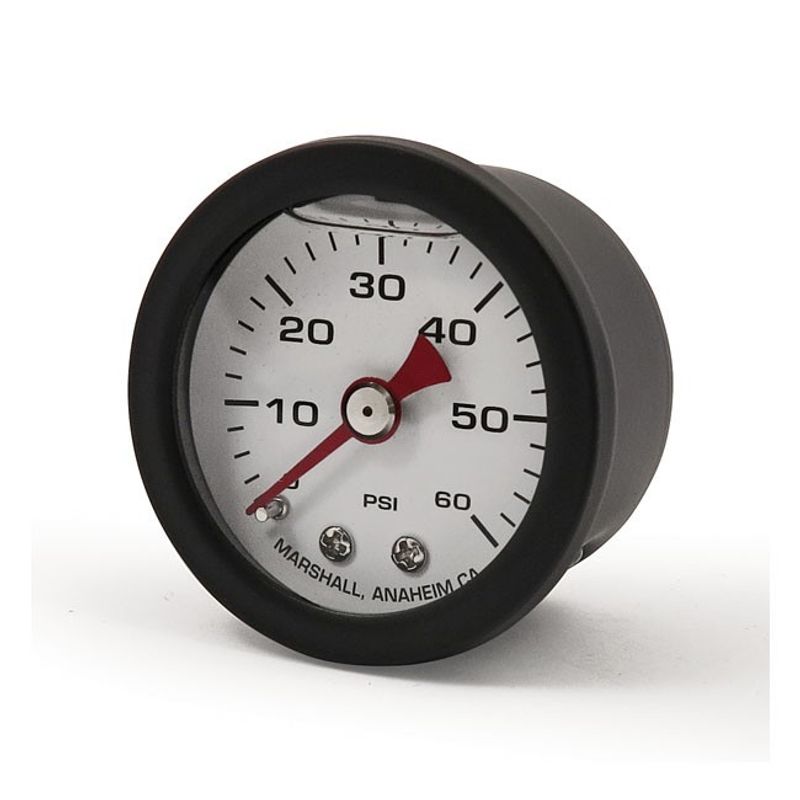 Oljetrycksmätare Marshall 0 60 PSI svart/vit