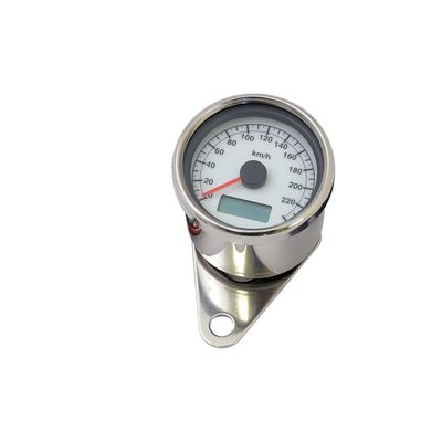 Hastighetsmätare MCS Stoker 60mm Compatible with stock 96-03 H-D vit