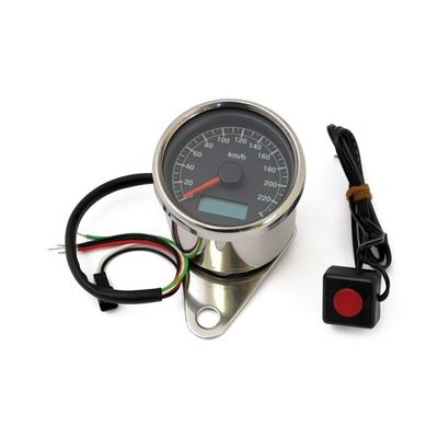 Hastighetsmätare MCS Stoker 60mm Compatible with stock 96-03 H-D svart