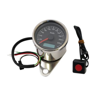Hastighetsmätare MCS Stoker 60mm Compatible with stock 96-03 H-D svart