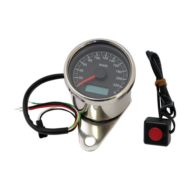 Hastighetsmätare MCS Stoker 60mm Compatible with stock 96-03 H-D svart