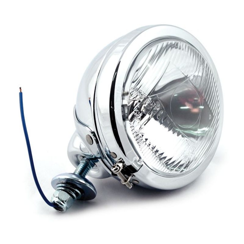 Extraljus FL-stil MCS 4-1/2" krom räfflat glas 12 V 70-0310 E-märkt