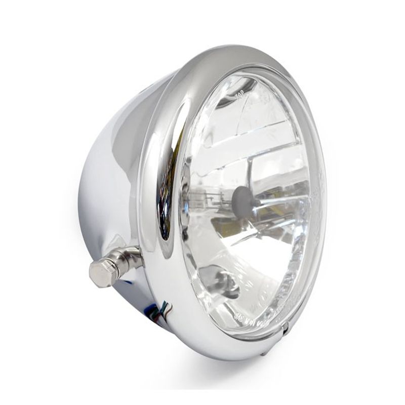 Strålkastare MCS Bates H4 5-3/4" krom
