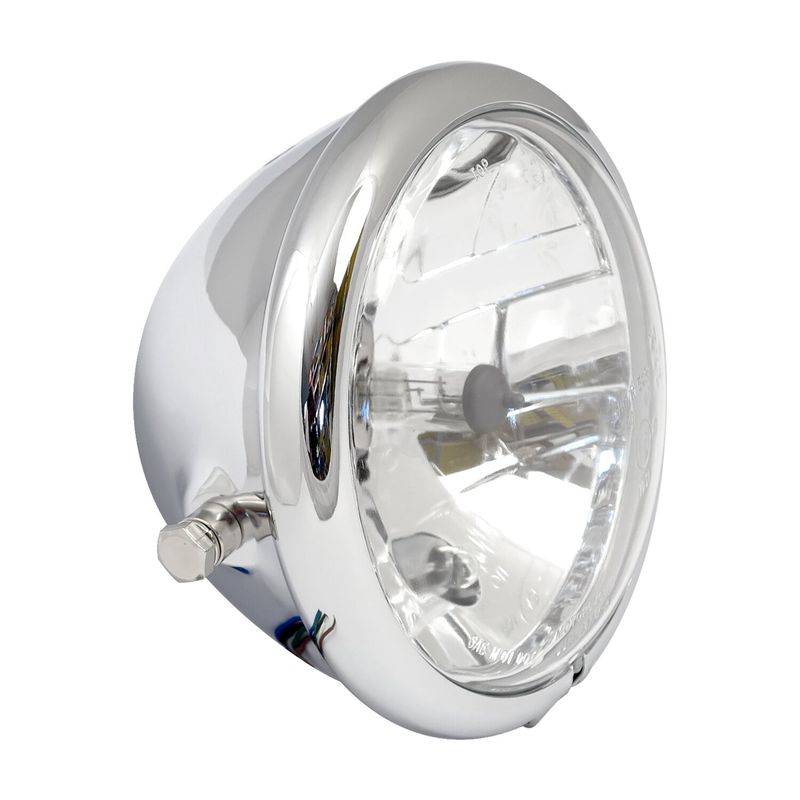 Strålkastare MCS Bates H4 5-3/4" krom
