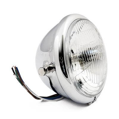Strålkastare MCS Bates H4 5-3/4" krom