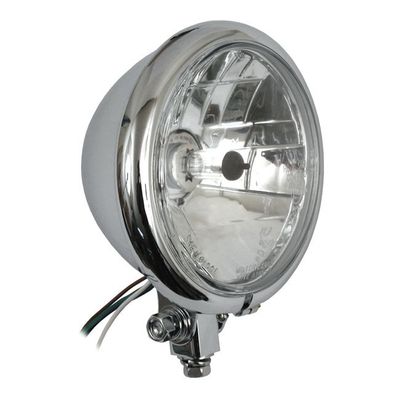 Strålkastare MCS Bates H4 5-3/4" universal krom