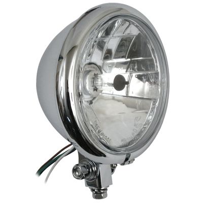 Strålkastare MCS Bates H4 5-3/4" universal krom