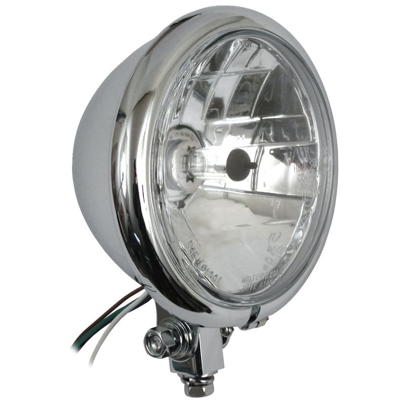 Strålkastare MCS Bates H4 5-3/4" universal krom