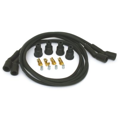Kabel tändstift Dynatek 7mm svart koppar universal