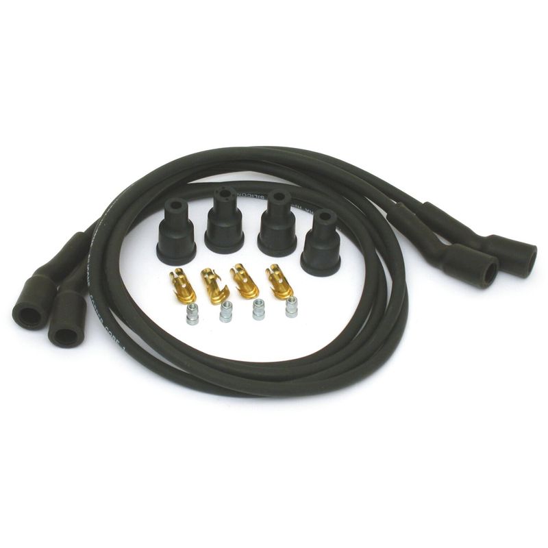 Kabel tändstift Dynatek 7mm svart koppar universal