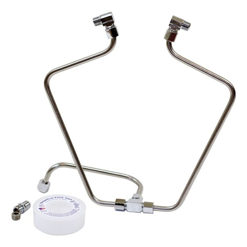 Oljeslang Paughco Old STF dubbel rostfri Shovelhead 66-84