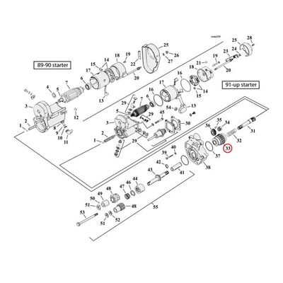 Koppling startmotor WAI Global XLH 1200 91-94