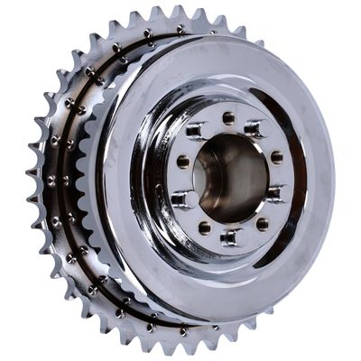 Bromstrumma med drev bak MCS 45" Flathead krom 45" WL models