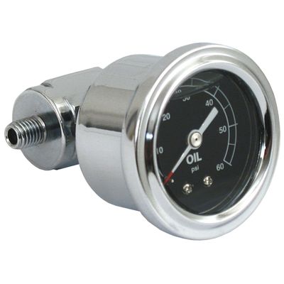 Oljetrycksmätare MCS 0 60 PSI krom Big Twin 66-70
