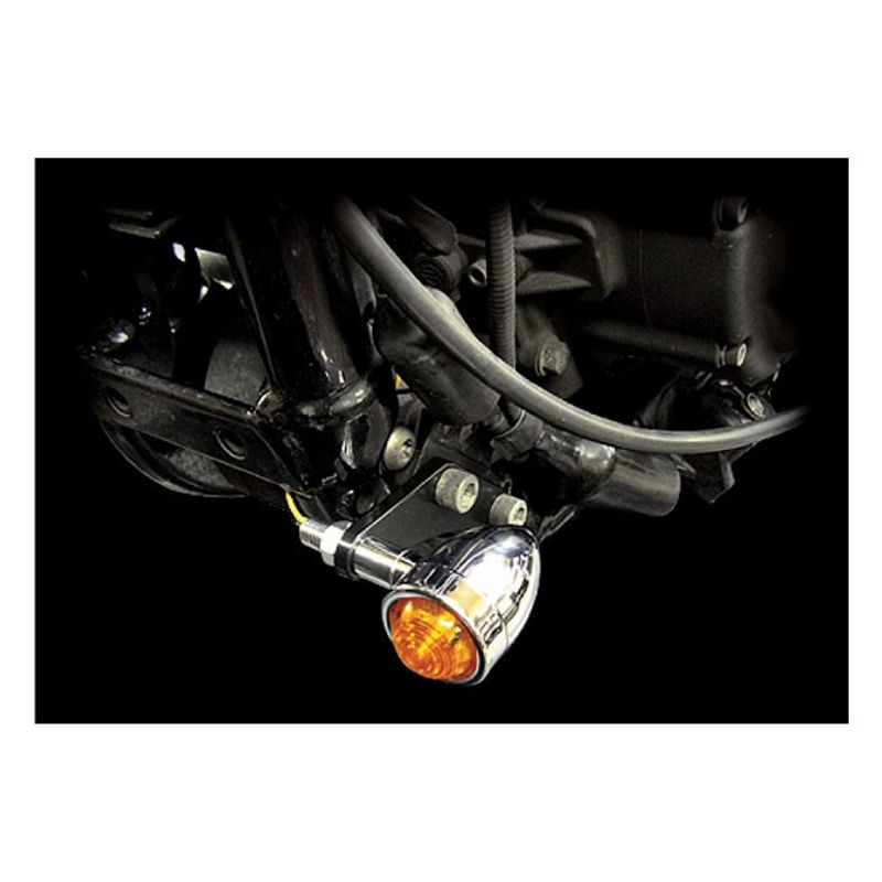 Fästen blinkersfäste fram MCS svart XL Sportster