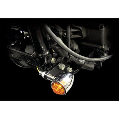 Fästen blinkersfäste fram MCS svart XL Sportster