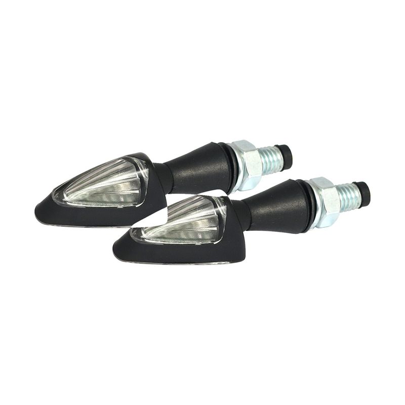 Blinkers LED MCS Peak svart hus klar lins universal
