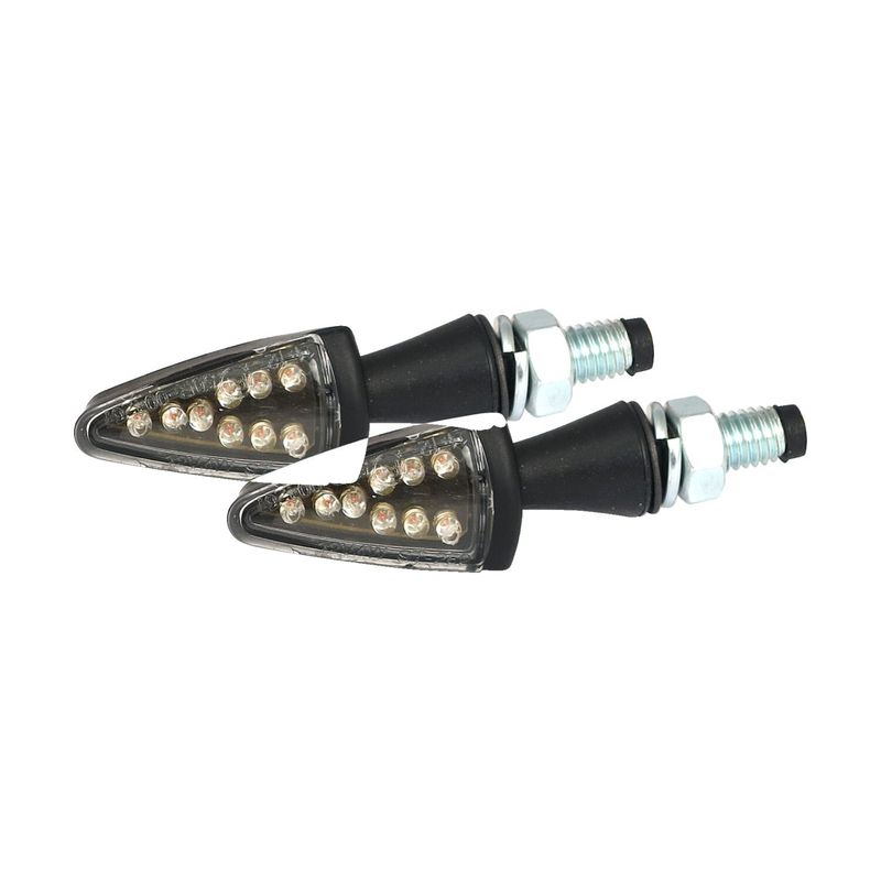Blinkers LED MCS Peak svart hus klar lins universal