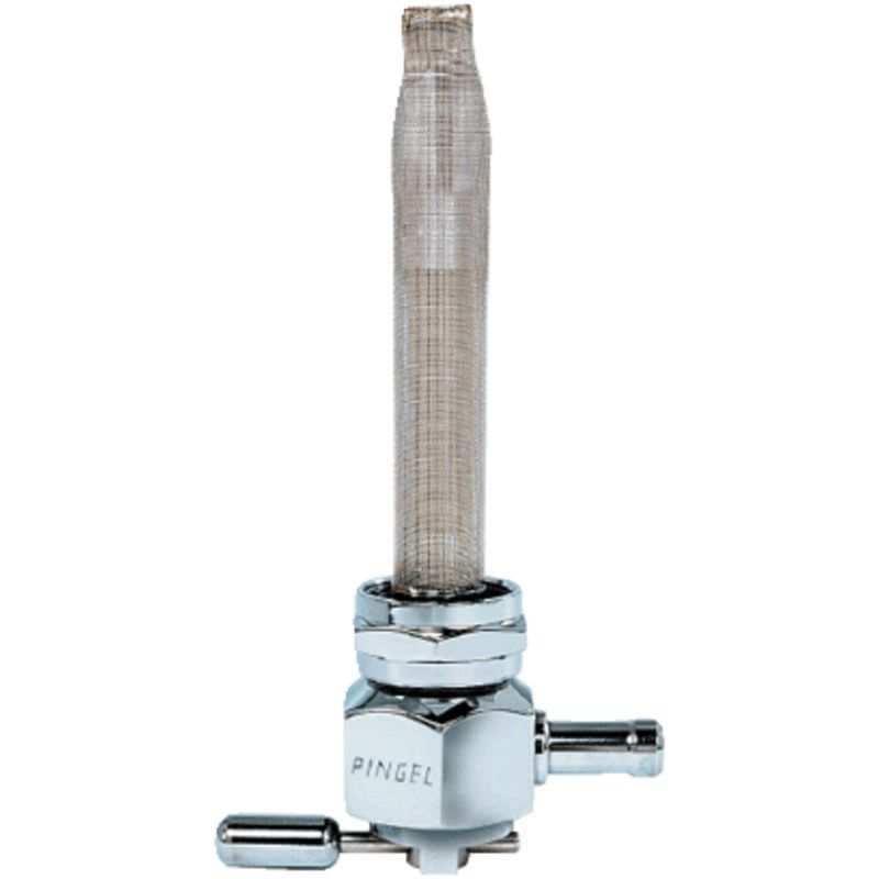 Bensinkran Pingel Power-Flo krom höger Big Twin, XL Sportster 75-06