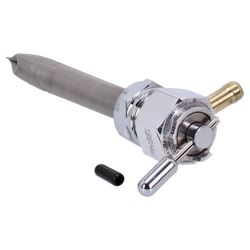 Bensinkran Pingel Power-Flo aluminium vänster Big Twin, XL Sportster 75-06