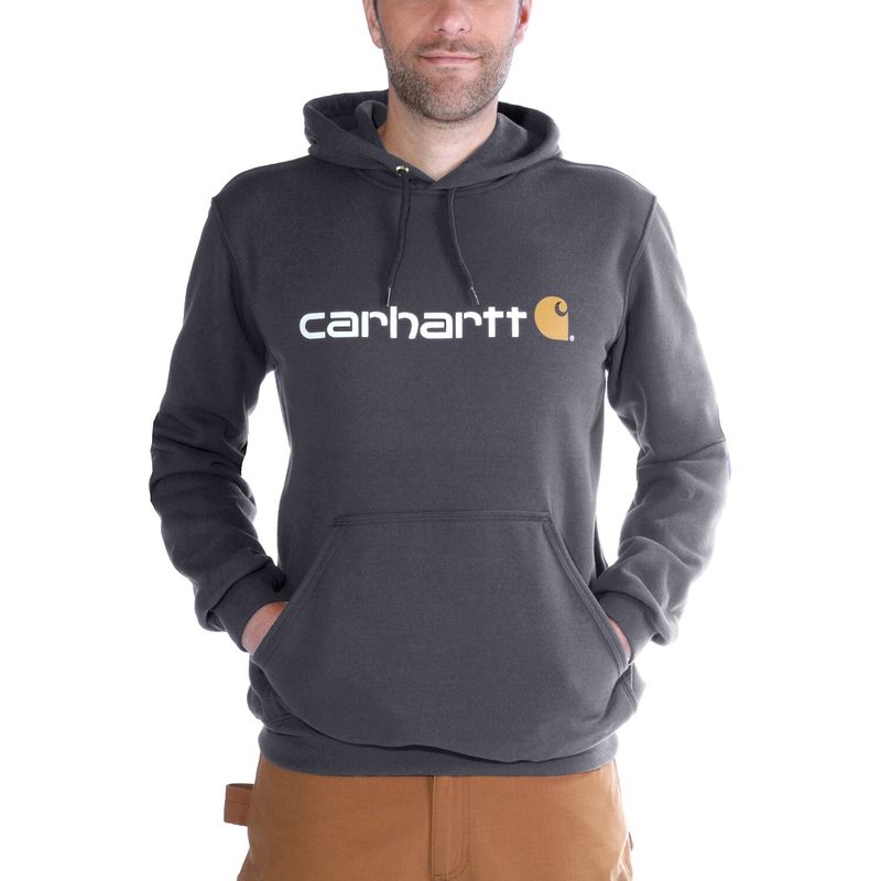 Hoodie Carhartt stl S 10.5 kolfiber melerad grå justerbar 100074-026SREG