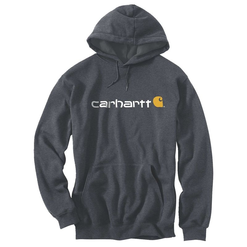 Hoodie Carhartt stl S 10.5 kolfiber melerad grå justerbar 100074-026SREG