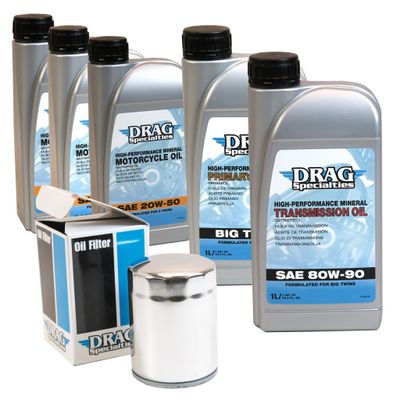 Servicekit Twin-Cam Drag Specialties (3L, Krom)