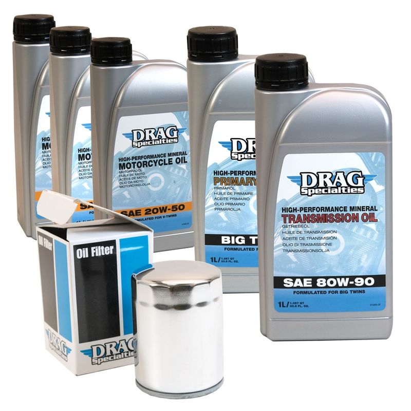 Servicekit Twin-Cam Drag Specialties (3L, Krom)