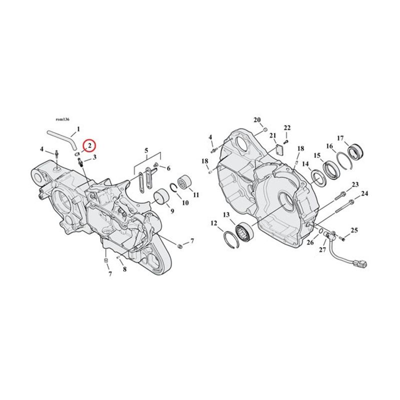 Klammer MCS ID 11/16 17.53 förzinkad FLT/Touring 84-86 (10-pack)