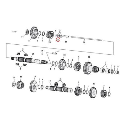 Lagersats MCS Throw kraftig L75-86 4&5 speed Big Twin