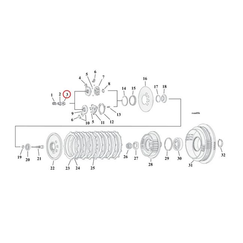 Expandermutter justerskruv koppling MCS L84-22 XL Sportster (5-pack)