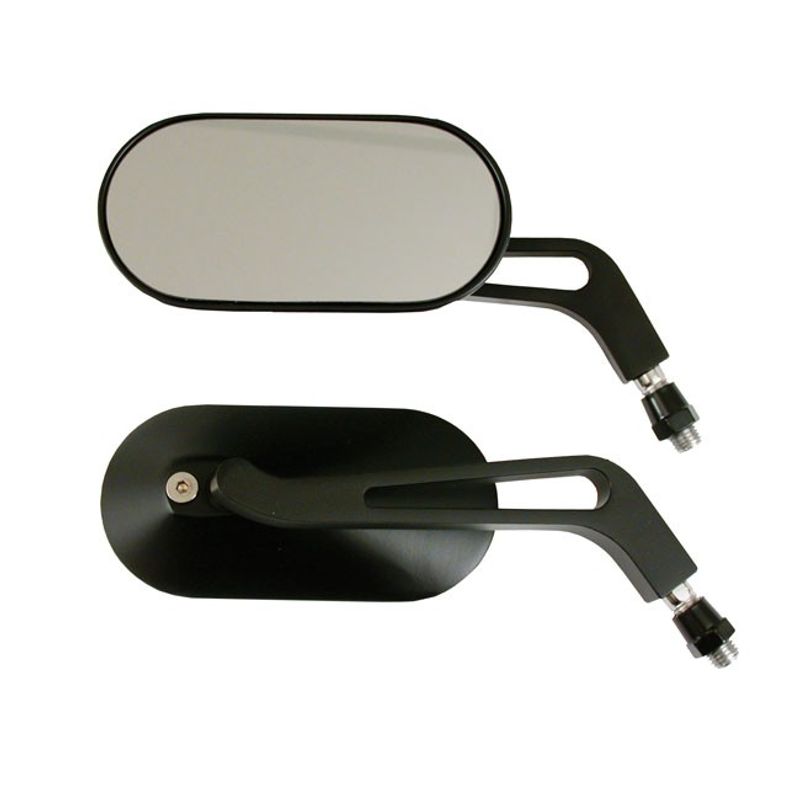 Spegel MCS Oval aluminium svart
