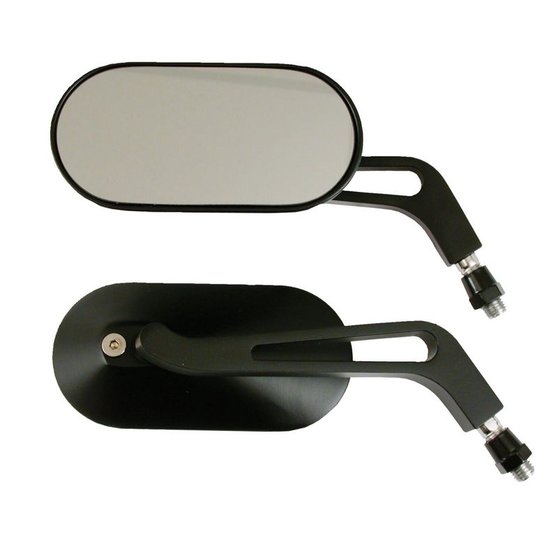 Spegel MCS Oval aluminium svart
