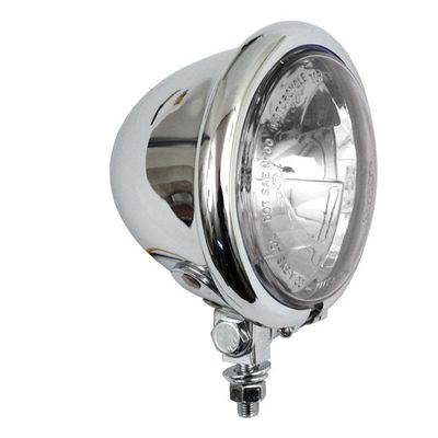 Extraljus MCS H3 Bates 4-1/2" krom klart glas
