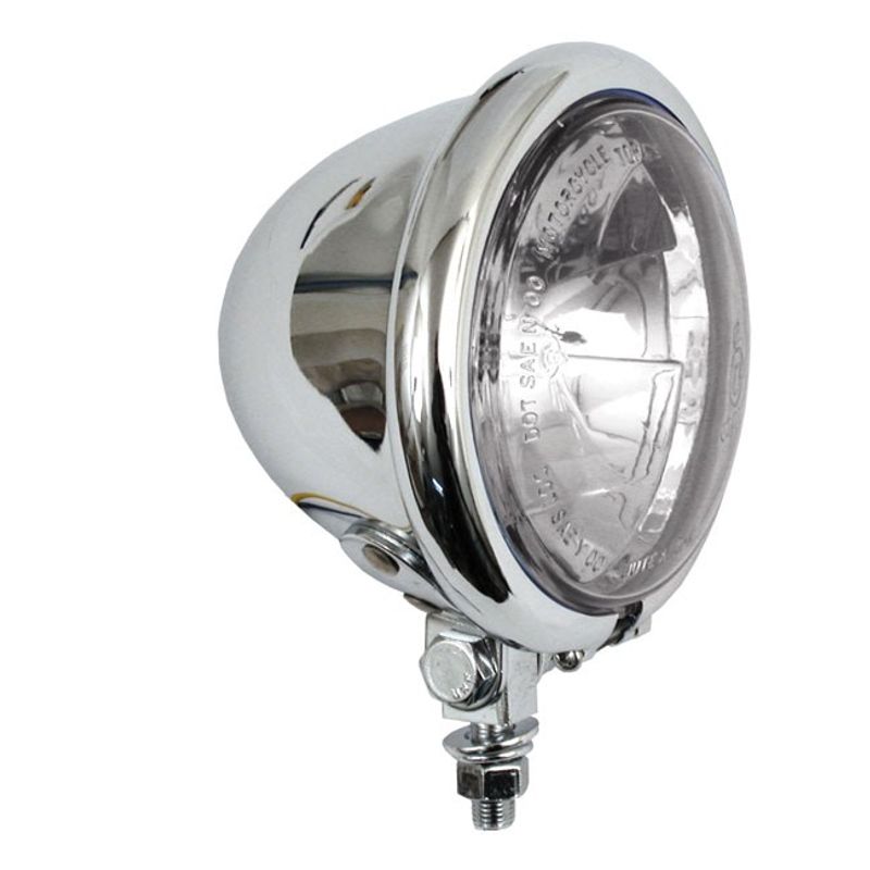 Extraljus MCS H3 Bates 4-1/2" krom klart glas