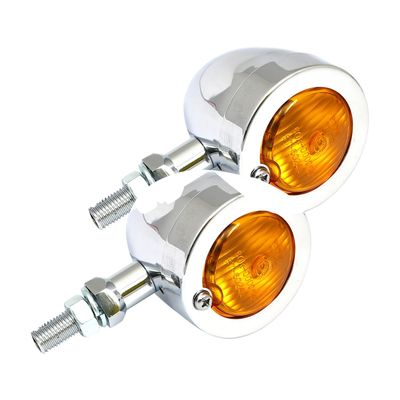 Blinkers MCS platt krom universal