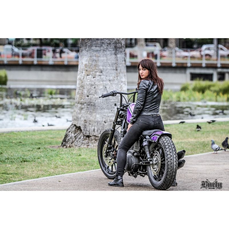 Styre Burly Sid 1" 8" svart H-D mech. & e-throttle 82-24