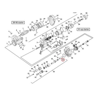 Koppling startmotor startmotoraxel MCS Big Twin 90-06