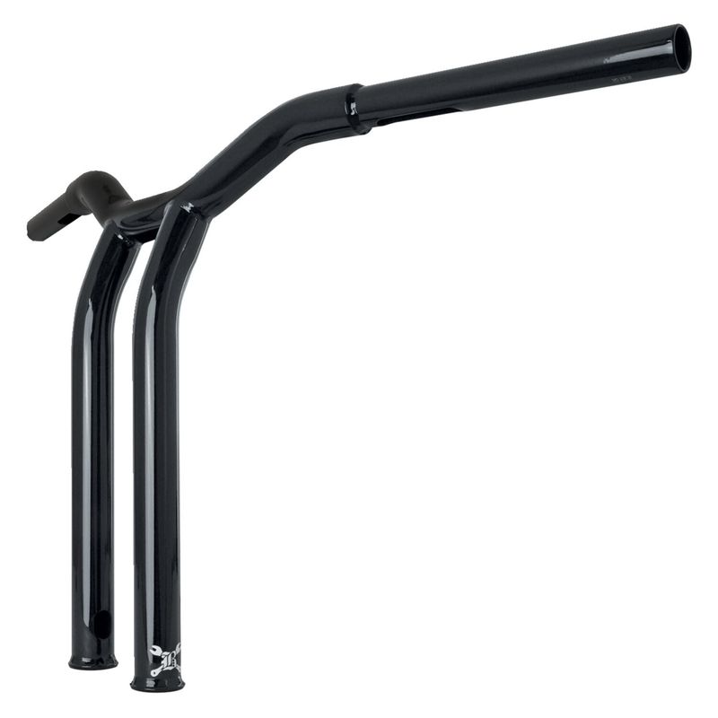 Styre Burly Dominator T-bar 1-1/4" 14" H-D mech. or e-throttle with blanksvart