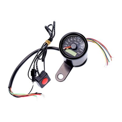 Hastighetsmätare MCS Stoker 48mm svart Compatible with stock 96-03 H-D