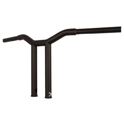 Styre Burly Dominator T-bar 1-1/4" 12" mattsvart rak H-D mech. or e-throttle with