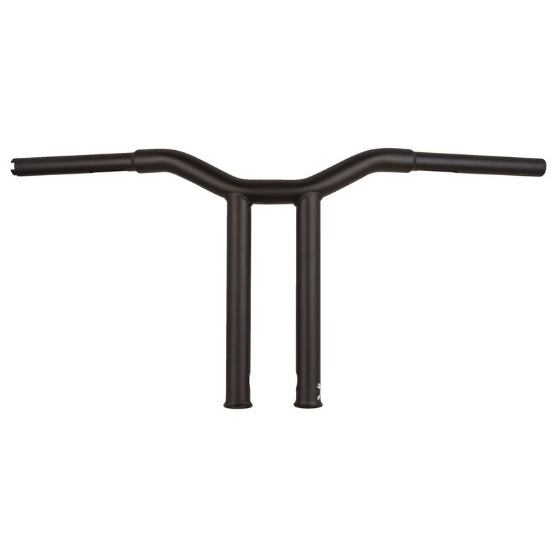 Styre Burly Dominator T-bar 1-1/4" 12" mattsvart rak H-D mech. or e-throttle with