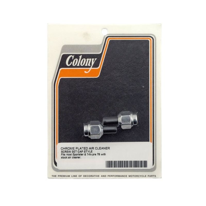 Skruvar luftfilter Colony krom 67-E78 Big Twin (2-pack)