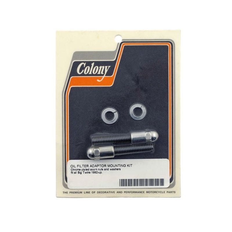 Skruvsats oljefilteradapter Colony Acorn Big Twin 92-99