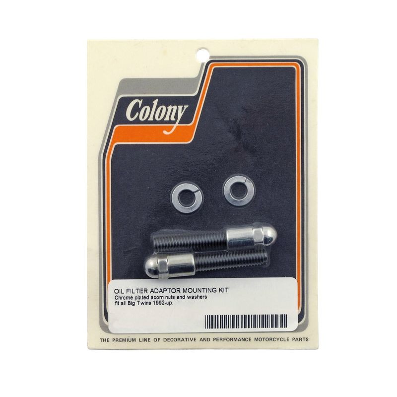 Skruvsats oljefilteradapter Colony Acorn Big Twin 92-99