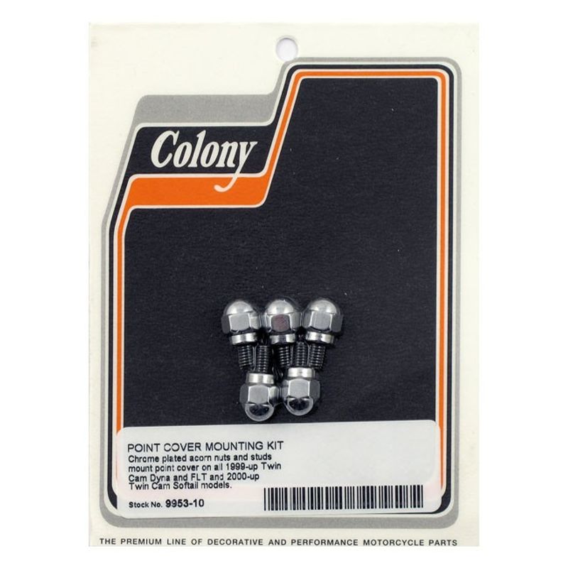 Monteringssats kåpa Colony Acorn krom Twin Cam 99-17 (5-pack)