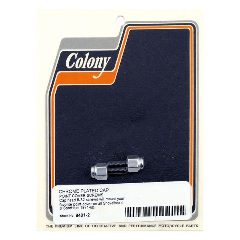 Monteringssats kåpa Colony Cap krom Big Twin 70-99 (2-pack)