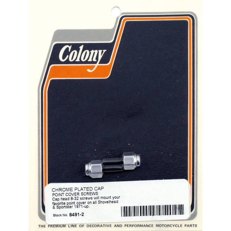 Monteringssats kåpa Colony Cap krom Big Twin 70-99 (2-pack)