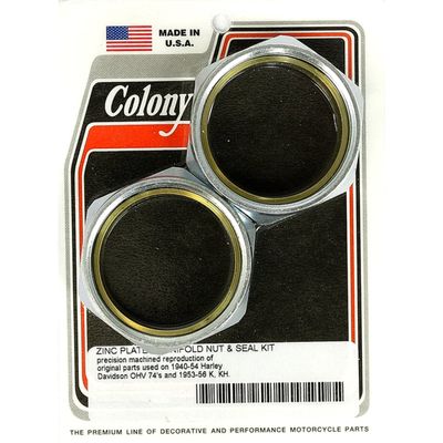 Muttrar insugsgrenrör Colony OHV 74"/61" Big Twin 40-54 förzinkad