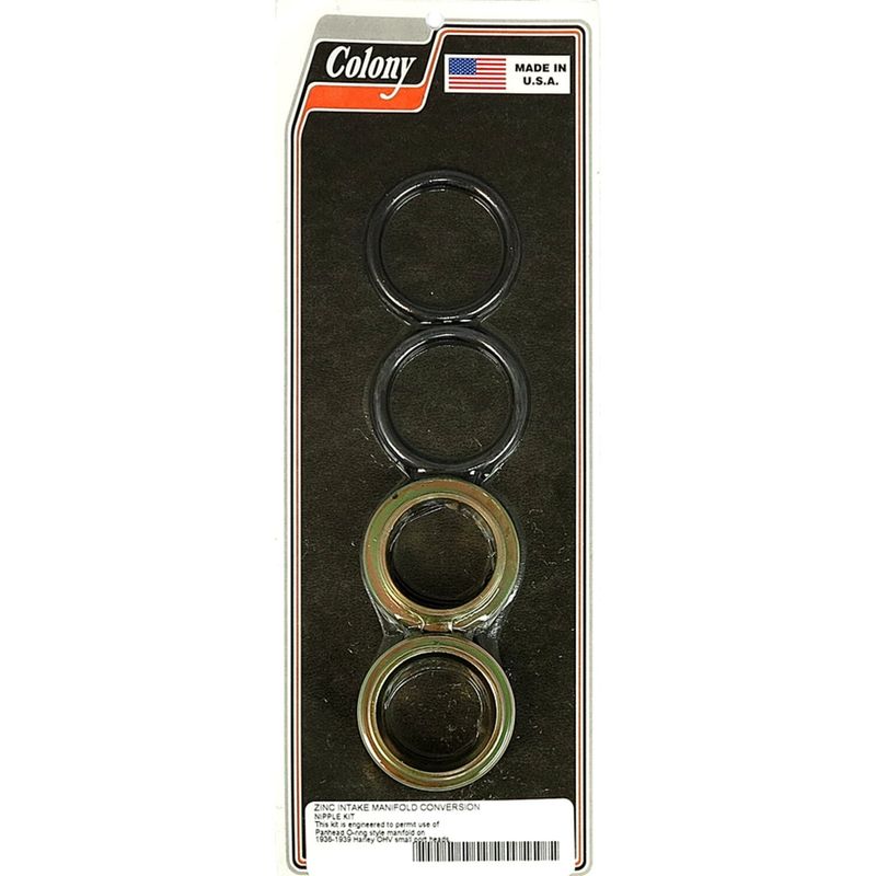 Konverteringssats O-ring insugsgrenrör nipplar Colony 61" OHV Big Twin 36-39